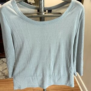 LADIES SCOOP NECK GLITTER TOP